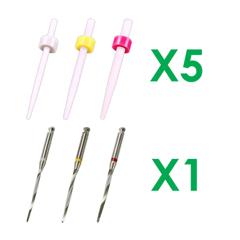 SK-8012 15 postes Super Fiber, 5 de cada Ø1,10, 1,35, 1,47 mm y 3 brocas correspondientes
