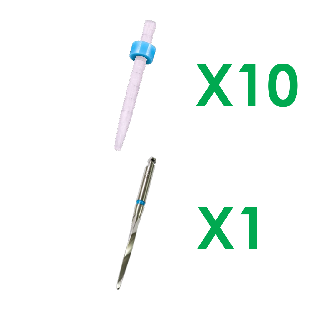 SD-9167 10 Super Fiber Posts (Serrated) Ø1.67mm & 1 Matching Drill