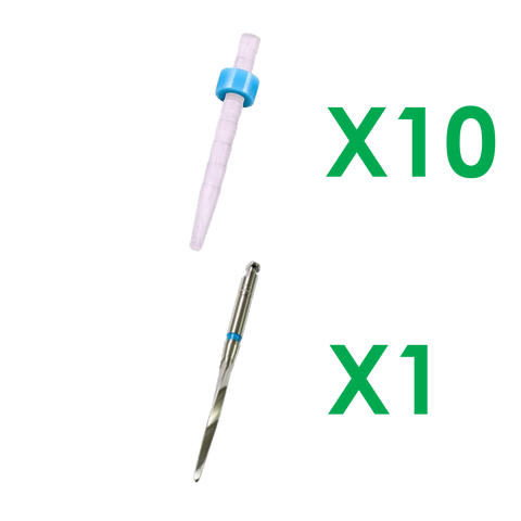 SD-9167 10 Super Fiber Posts (Serrated) Ø1.67mm & 1 Matching Drill