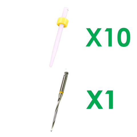 SD-8135 10 Super Fiber Posts Ø1.35mm & 1 Matching Drill